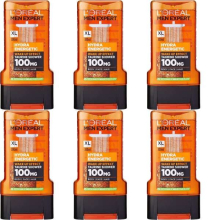 Loreal Men Expert Shower Gel Hydra Energetic, 300 ml (Pack of 6)
