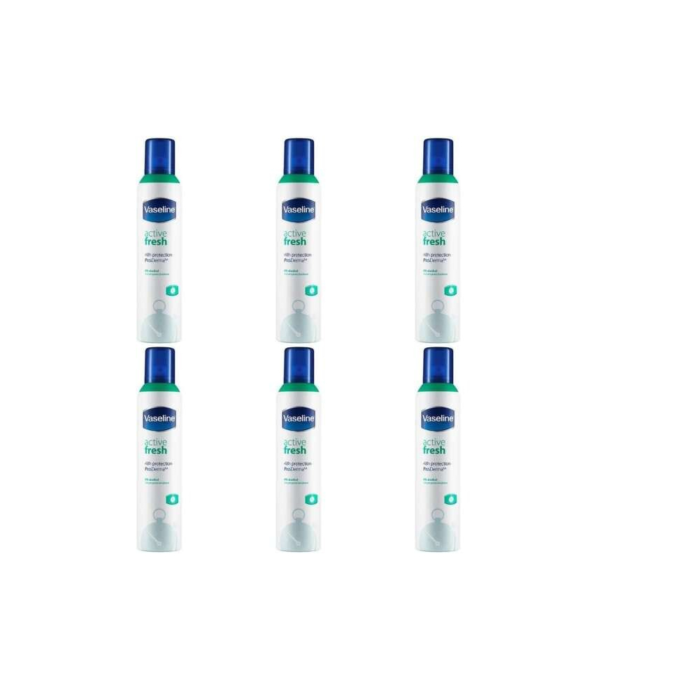 Vaseline Men Active Dry Anti-Perspirant Deodorant Spray 250ml (Pack of 6)