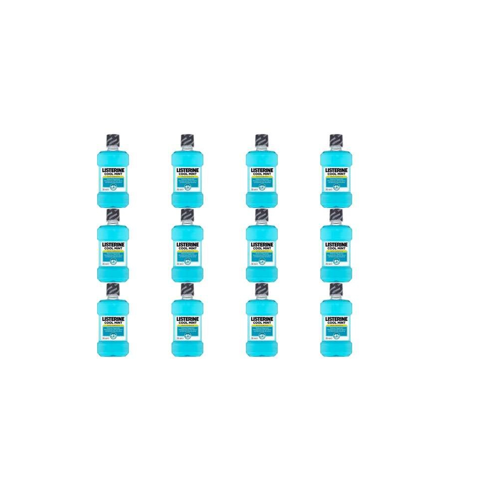 Listerine Cool Mint Mouthwash, 250ml (Pack of 12)