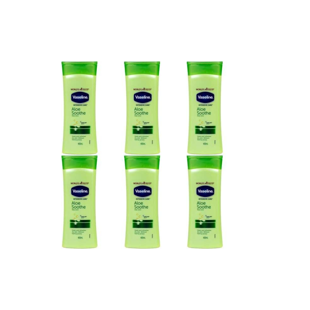 Vaseline Intensive Care Aloe Lotion, 400ml (Pack of 6)