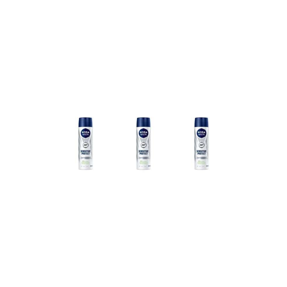 NIVEA MEN Anti-Perspirant Deodorant Spray Sensitive Protect 150ml (Pack of 3)