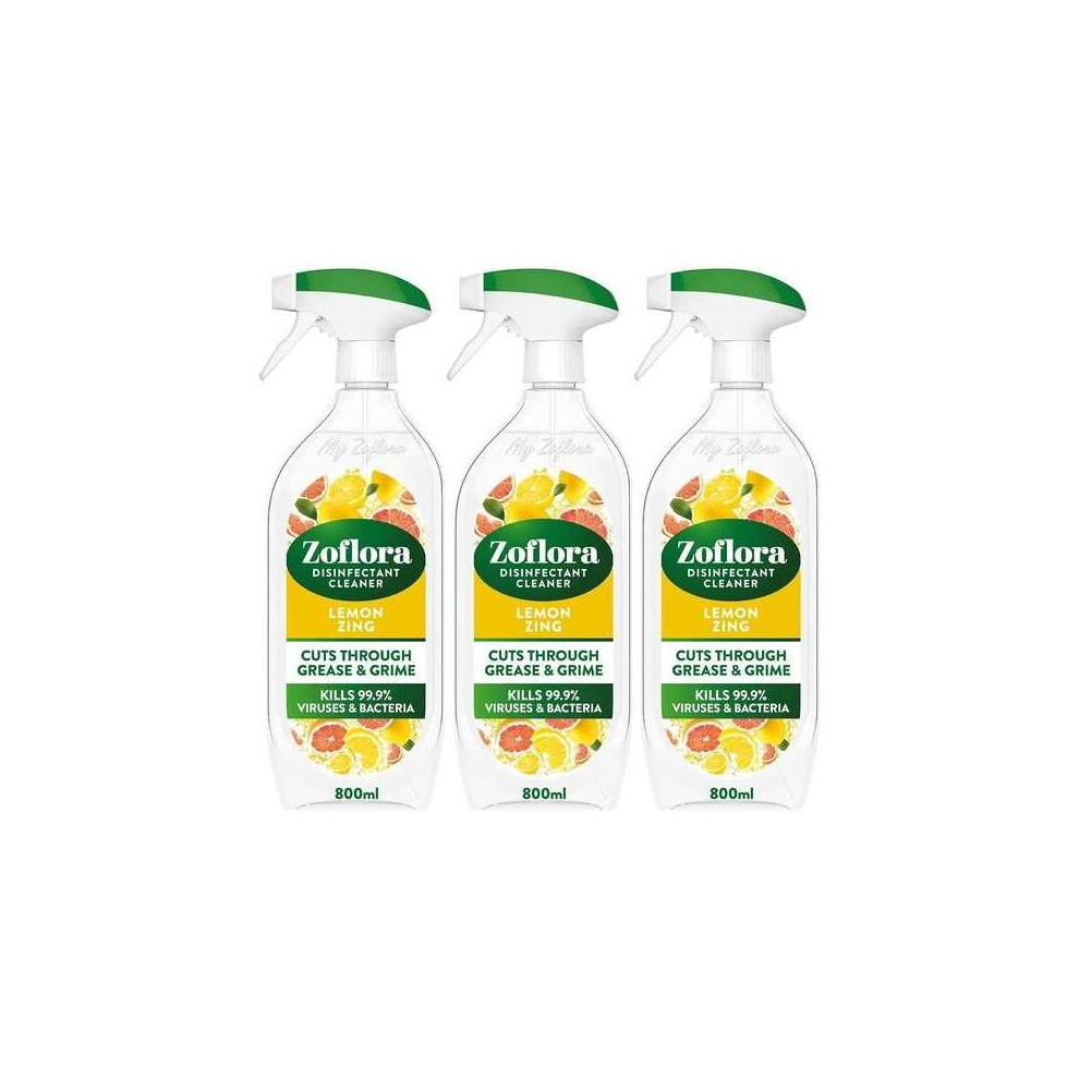 Zoflora Lemon Spray 800ml (Pack of 3)