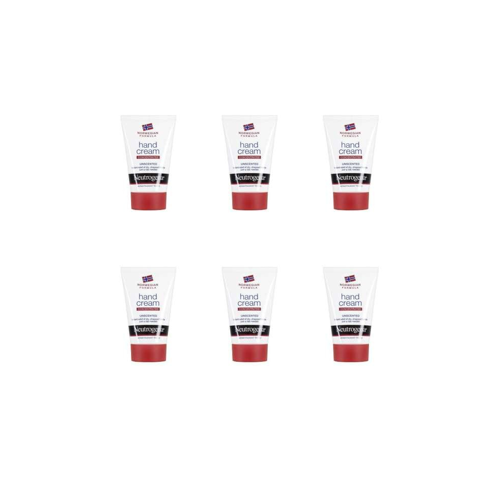 Neutrogena Norwegian Formula Unscented Hand Cream, 50ml (Pack of 6)