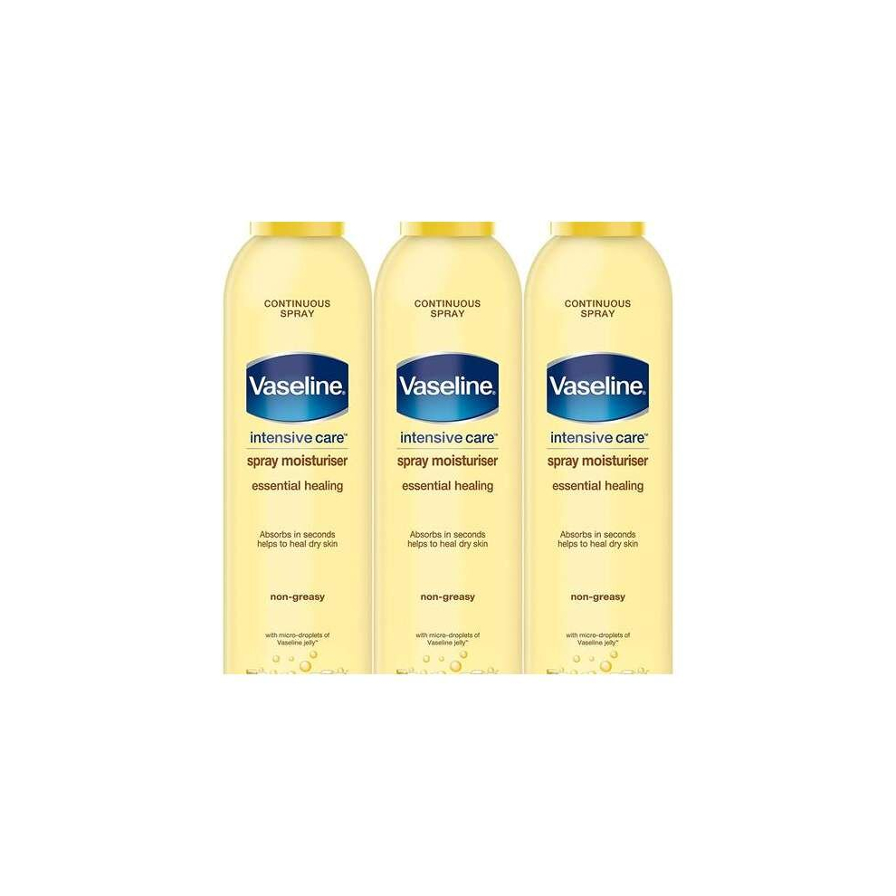 Vaseline Spray and Go Essential Healing Body Moisturiser 190 ml (Pack of 3)