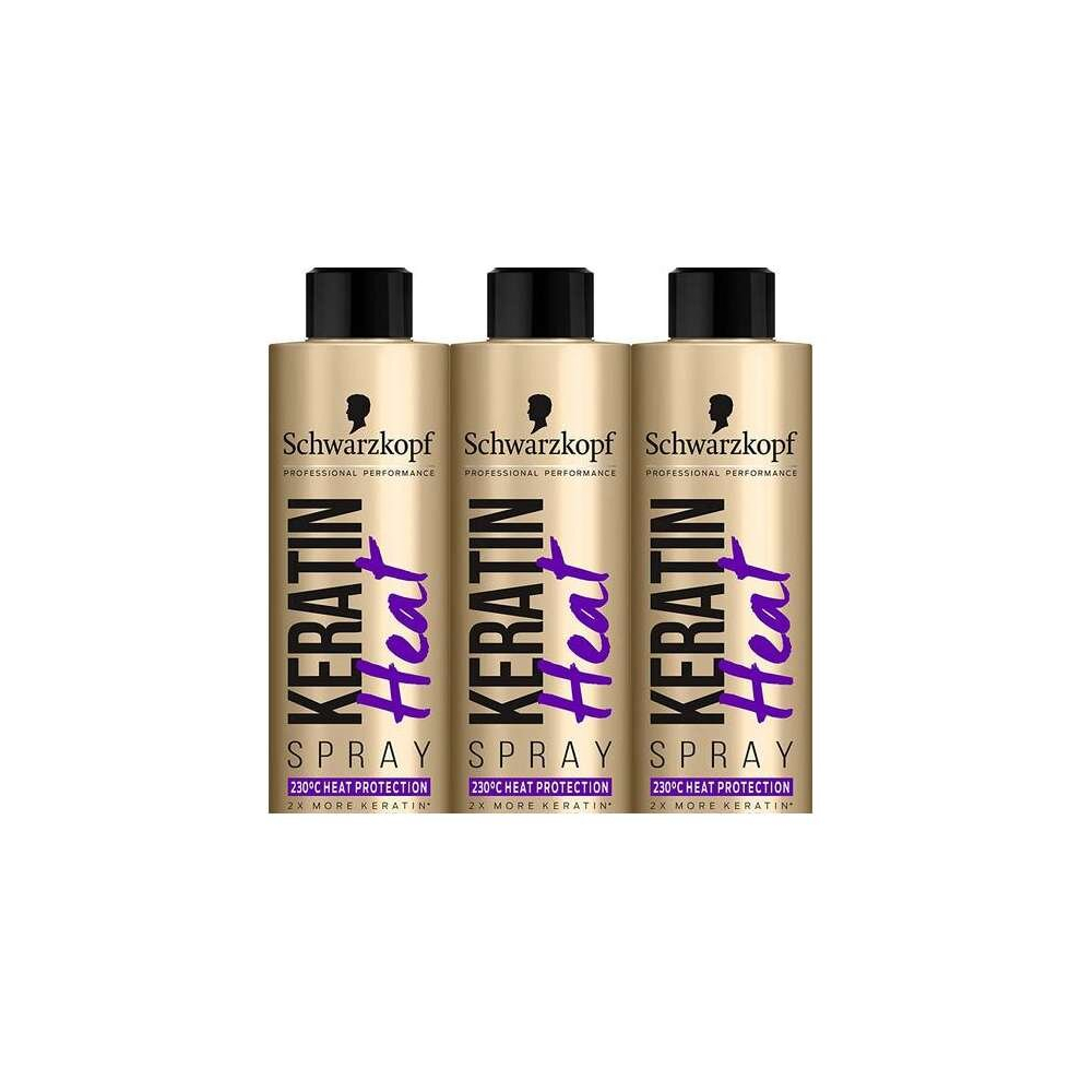 Schwarzkopf Styling Keratin Heat Protection Hair Spray, 200 Ml (Pack Of 3)