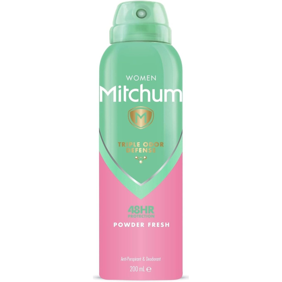 Mitchum Women Triple Odor Defense Deodorant Antiperspirant (200ml) Powder Fresh,