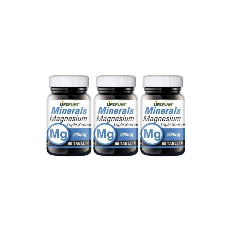 Lifeplan Magnesium Triple Source 200Mg 60 Tablets (Pack Of 3)