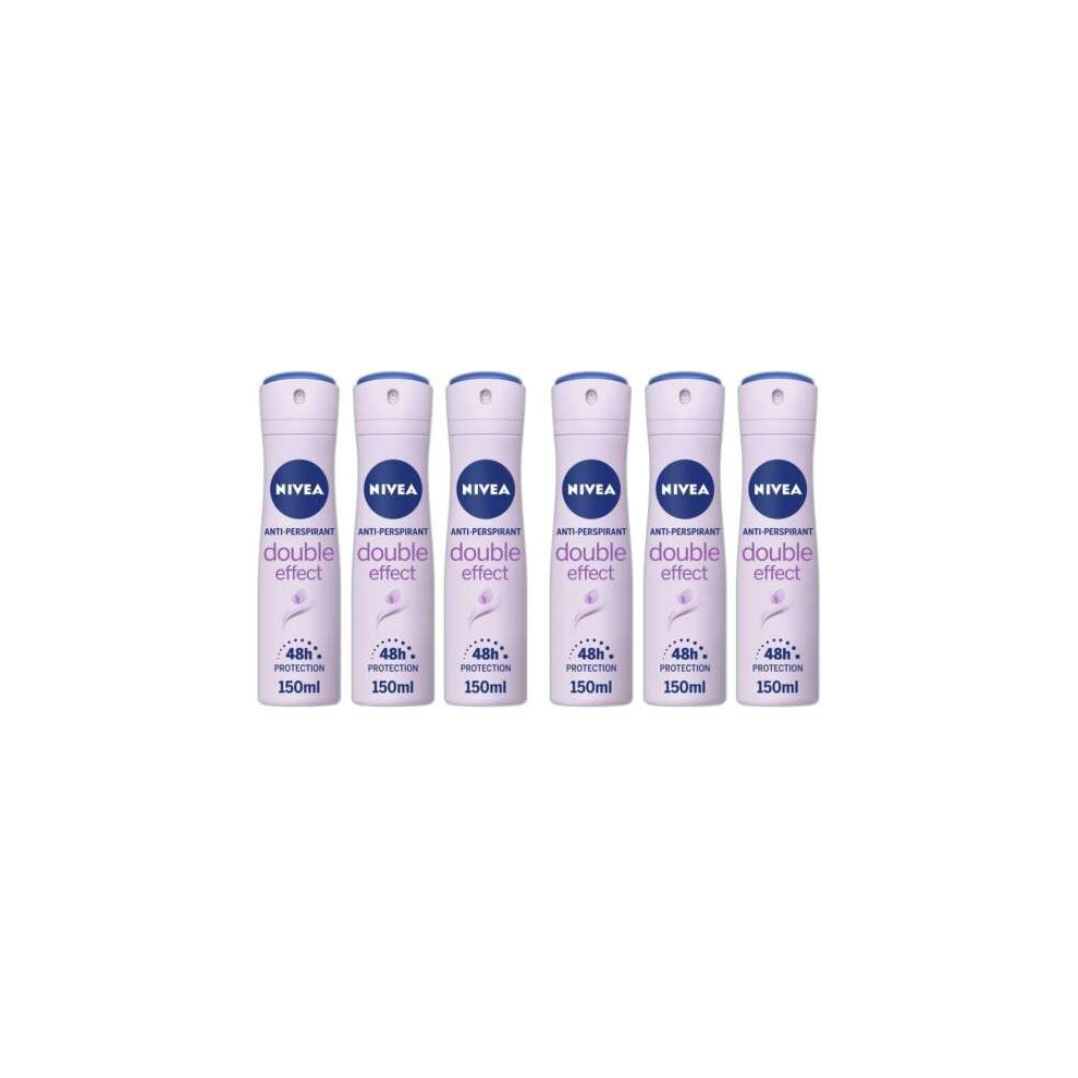 Nivea Deodorant Double Effect For Women 150ml (Pack of 6)