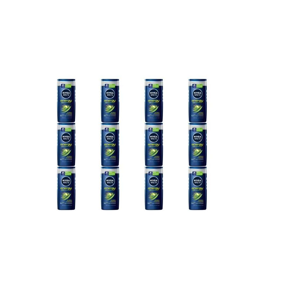 Nivea For Men Energy 2 in 1 Shower Gel 250ml (Pack of 12)