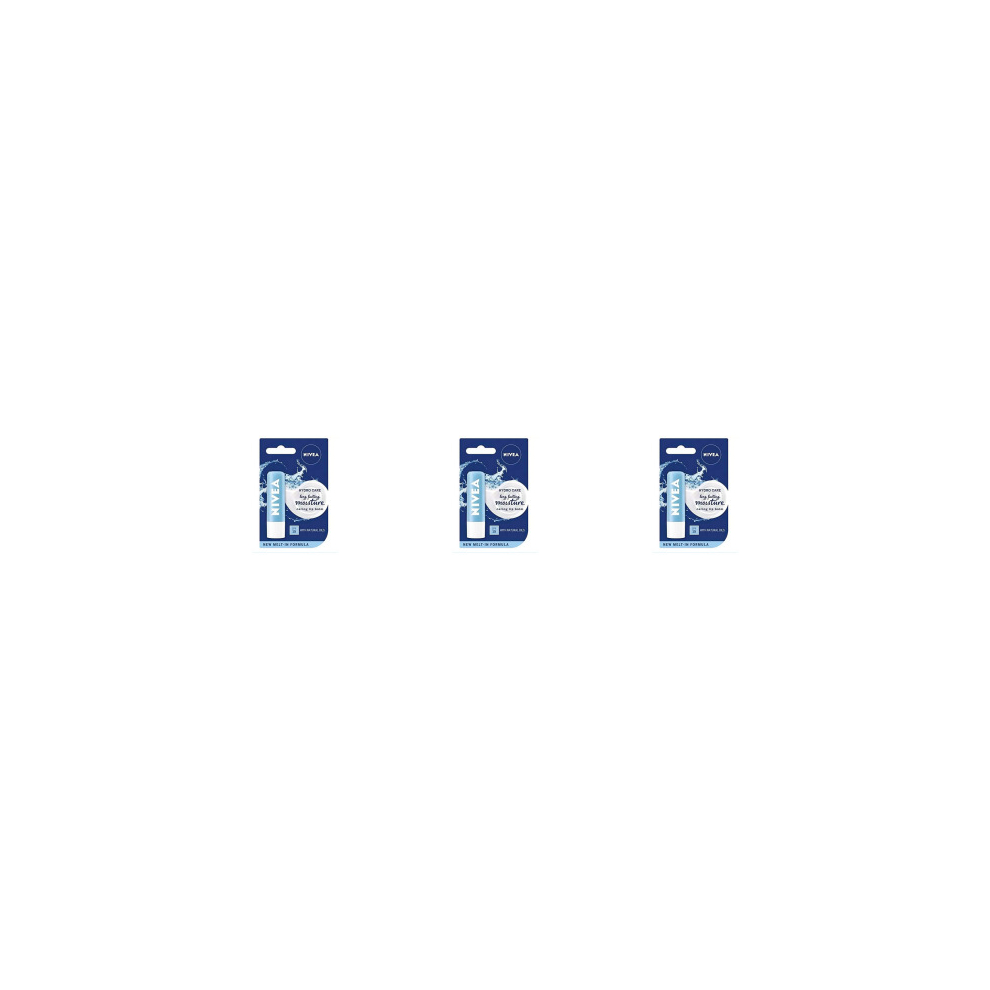 Nivea Hydro Care Long Lasting Moisturising Lip Balm SPF 15, 4.8g (Pack of 3)