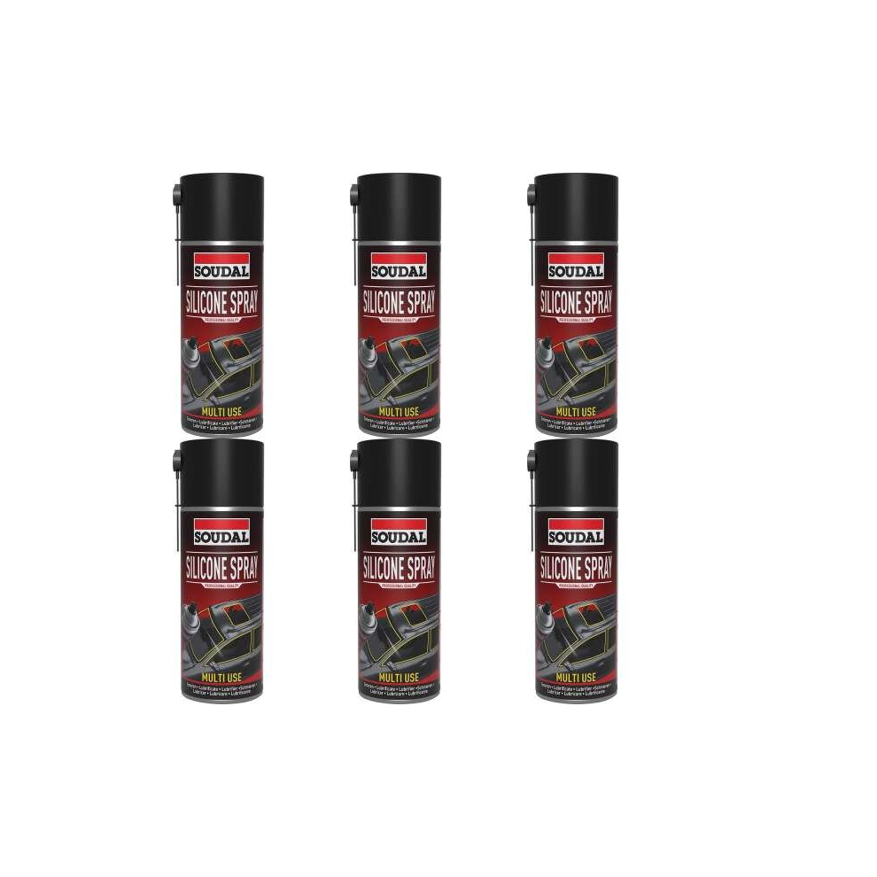 Soudal SP400 Silicone Spray 400ml 0644 (119704) (Pack of 6)