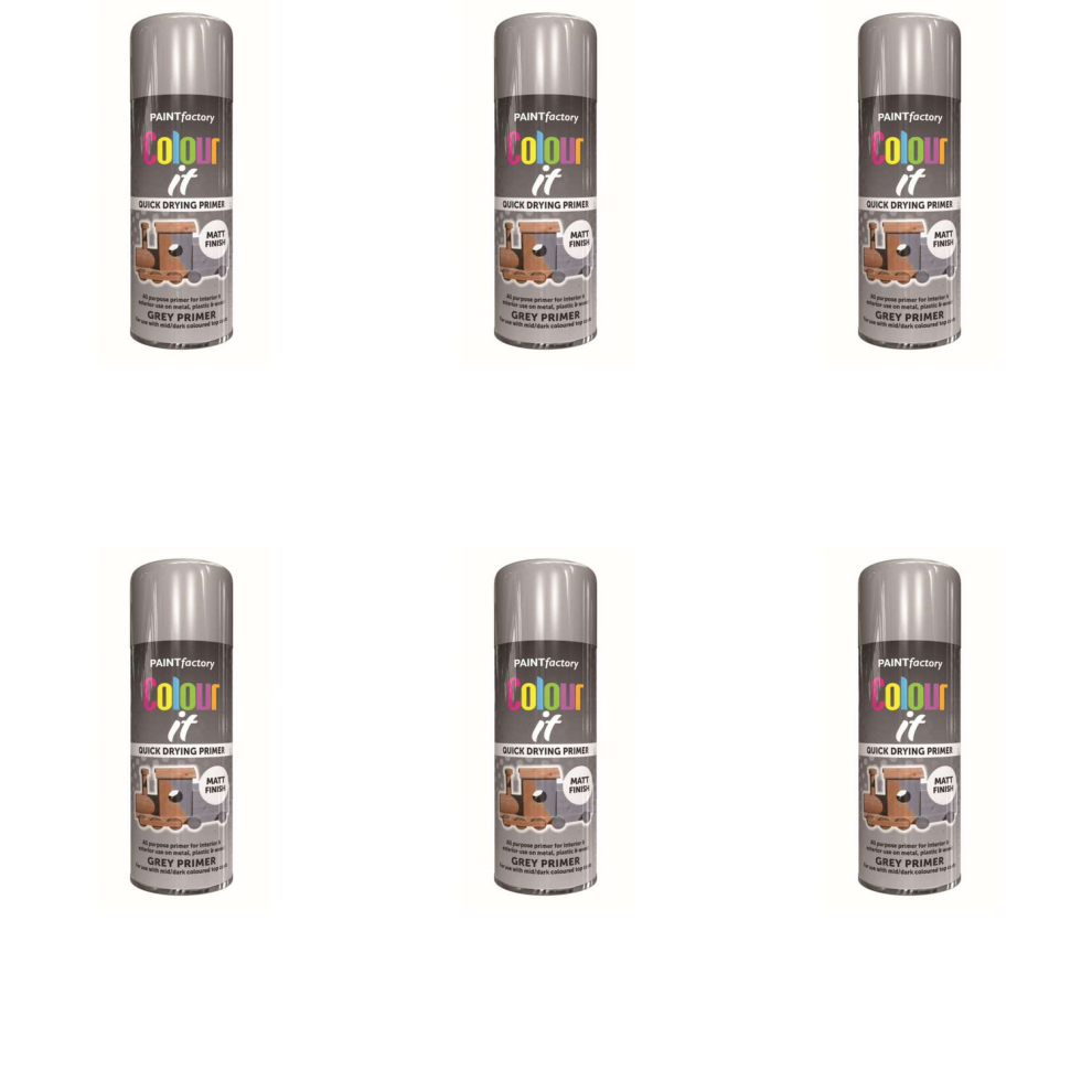 Paint Factory All Purpose Paint - Grey Primer 400 Ml / 1737Pr (Pack Of 6) 5056743066709