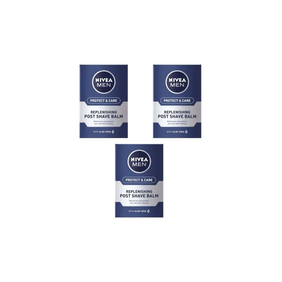 Nivea For Men Aftershave Replenishing 100ml (Pack of 3)