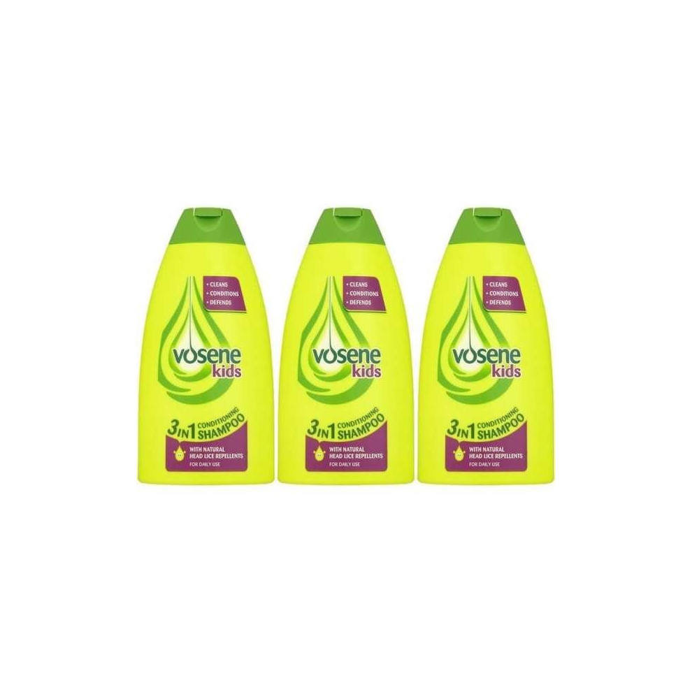 Vosene Kids 3in1 Conditioning Shampoo with Head Lice Repellent (250ml) (Pack of 3)