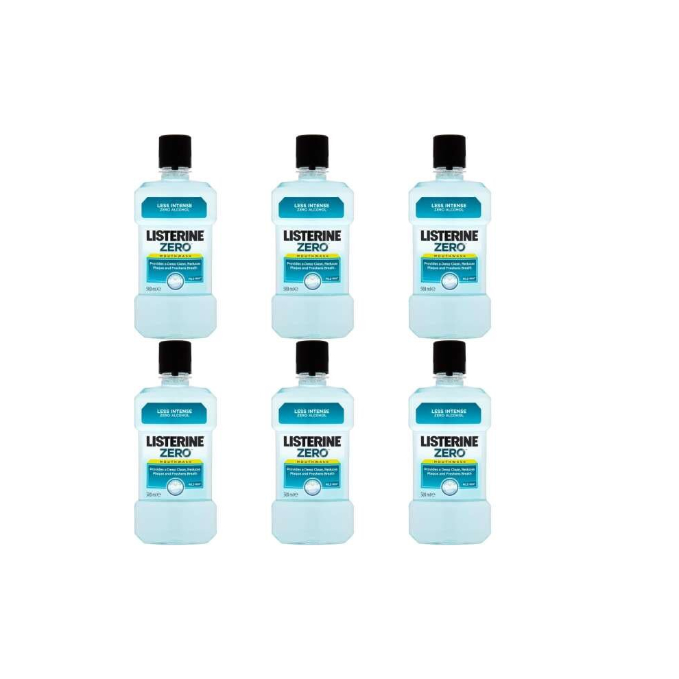 Listerine Zero Mild Mint 500ml (Pack of 6)