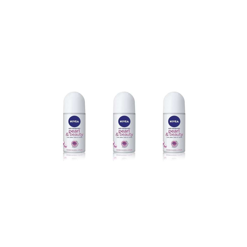 Nivea Pearl & Beauty Roll-On Deodorant For Women 50ml (Pack of 3)