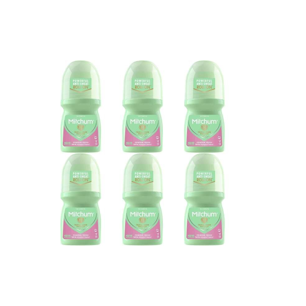 Mitchum Advanced Women Powder Fresh Roll-On 50ml (Pack of 6)