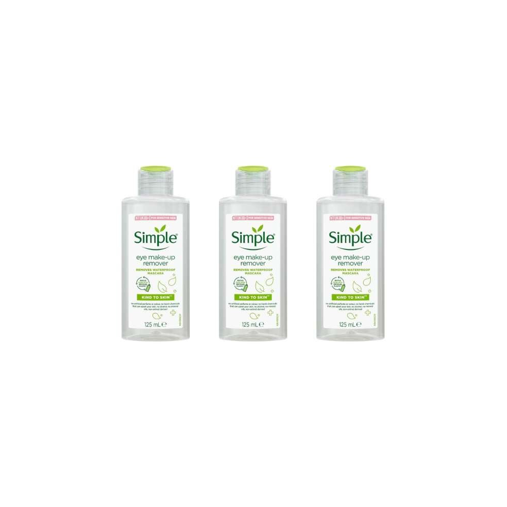 SIMPLE EYE MAKE UP REMOVER 125ML (Pack of 3)