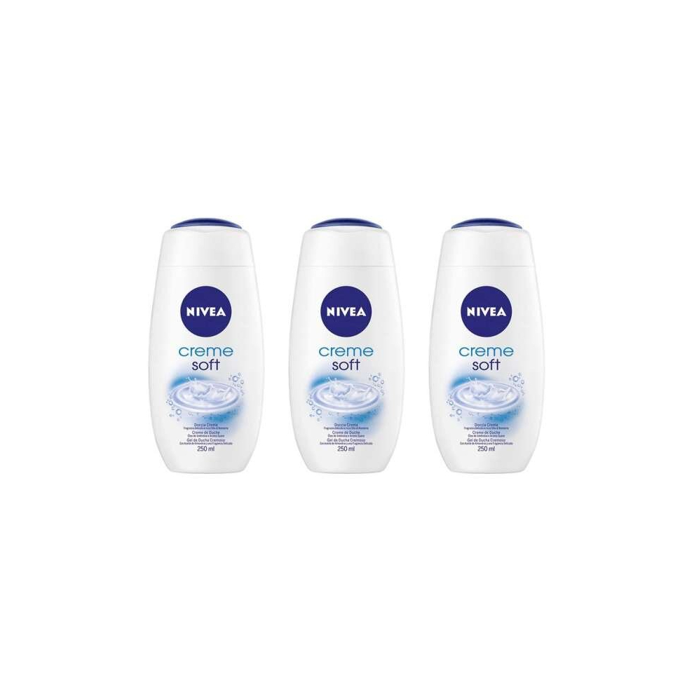 Nivea Rich Moisture Soft Shower Cream 250ml (Pack of 3)