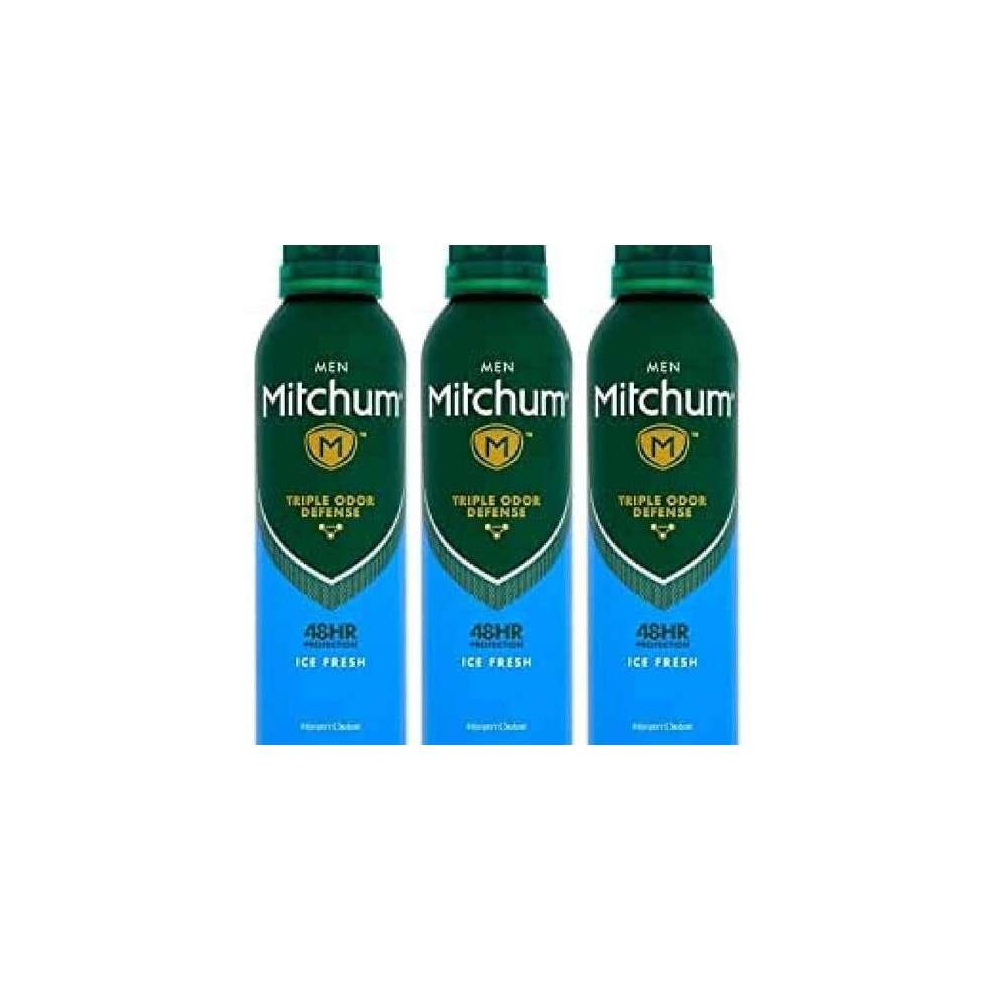 Mitchum Mens Ice Fresh Deodorant 150ml (Pack of 3)
