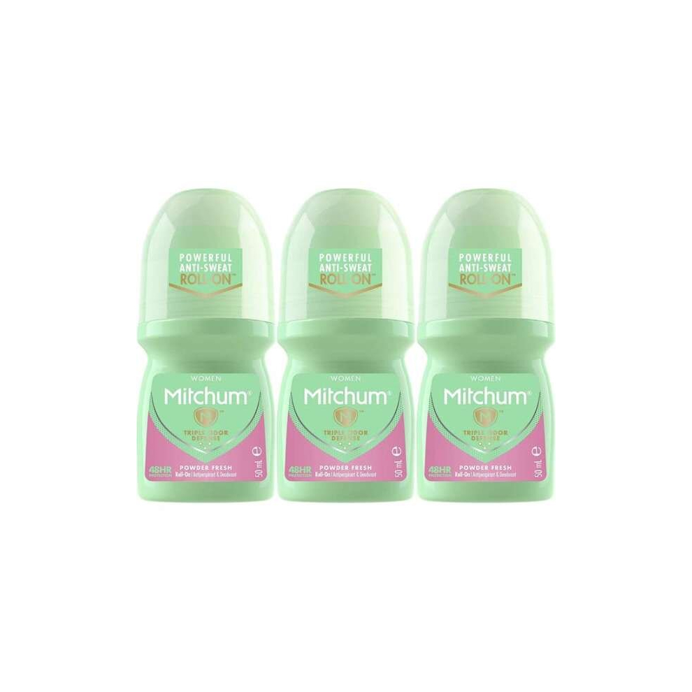 Mitchum Advanced Women Powder Fresh Roll-On 50ml (Pack of 3)