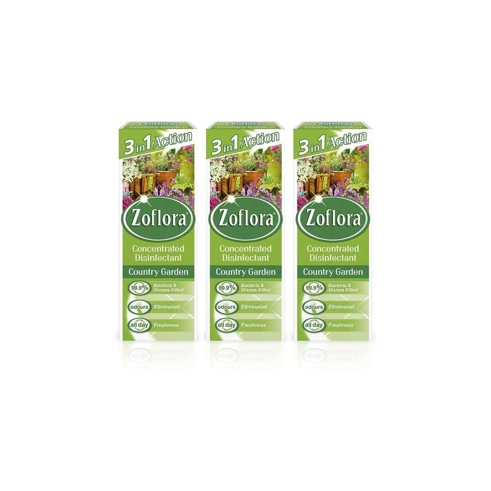 Zoflora Antibacterial Disinfectant 120ml - Country Garden (Pack of 3)