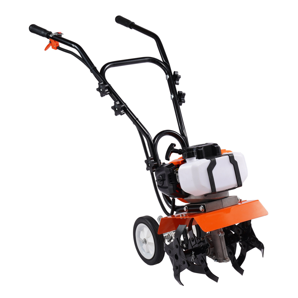 VEVOR Tiller Cultivator Gas Powered 43CC 2-Stroke Garden Cultivator Lawn Garden