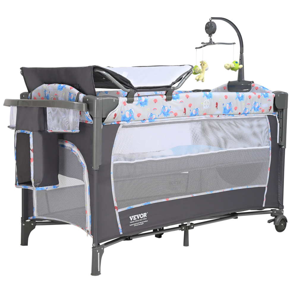 VEVOR Baby Bassinet Bedside Crib 77 lbs Load Capacity Foldable Bedside Sleeper