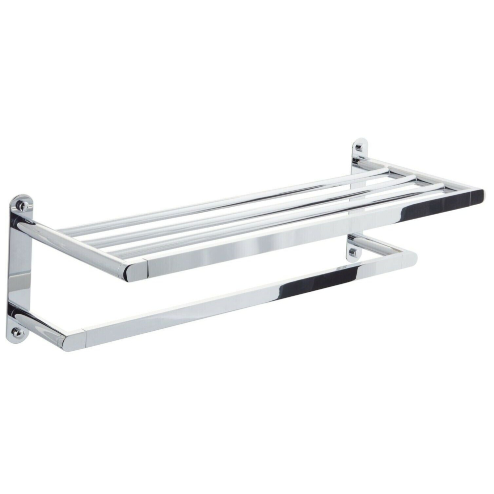 Large Modern Double Towel Rail Holder Bathroom Rack Shelf