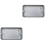 Loops 2 PACK 2 Gang 40mm Surface Mount METAL CLAD Back Box Switch Socket Rounded Earth 1