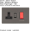Loops 45A DP Oven Cooker Switch & Single 13A Switched Socket SCREWLESS BLACK NICKEL 2