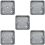 Loops 5 PACK 1 Gang 40mm Surface Mount METAL CLAD Back Box Switch Socket Rounded Earth 1
