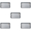 Loops 5 PACK 2 Gang 40mm Surface Mount METAL CLAD Back Box Switch Socket Rounded Earth 1