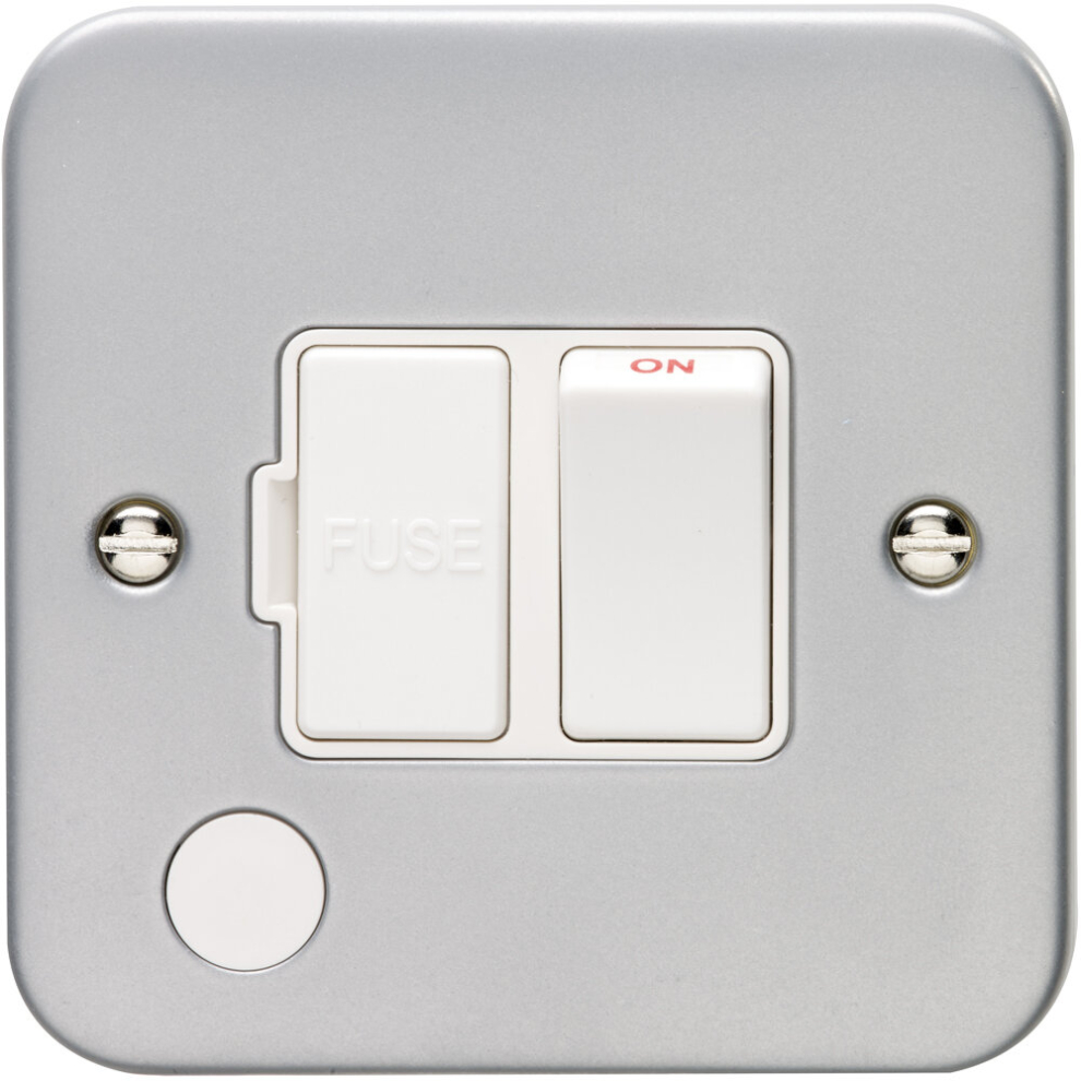 13A Dp Switched Fuse Spur & Flex Outlet Heavy Duty Metal Clad Mains Isolation 5056581978110