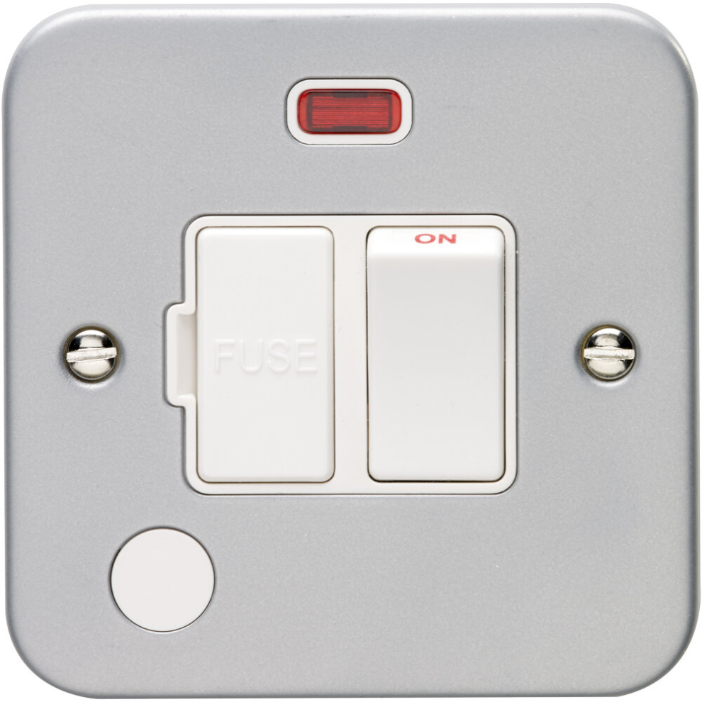 Loops 13A Dp Switched Fuse Spur Flex Outlet & Neon Heavy Duty Metal Clad Isolation