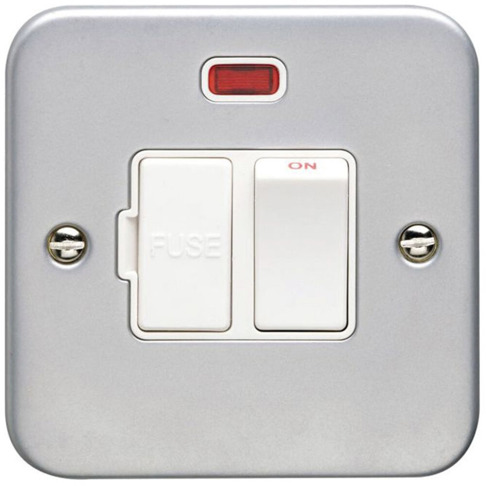 Loops 13A Dp Switched Fuse Spur & Neon Heavy Duty Metal Clad Mains Isolation Light