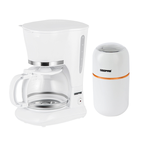 GEEPAS (White) Geepas Coffee Machine & Coffee Grinder Combo Set