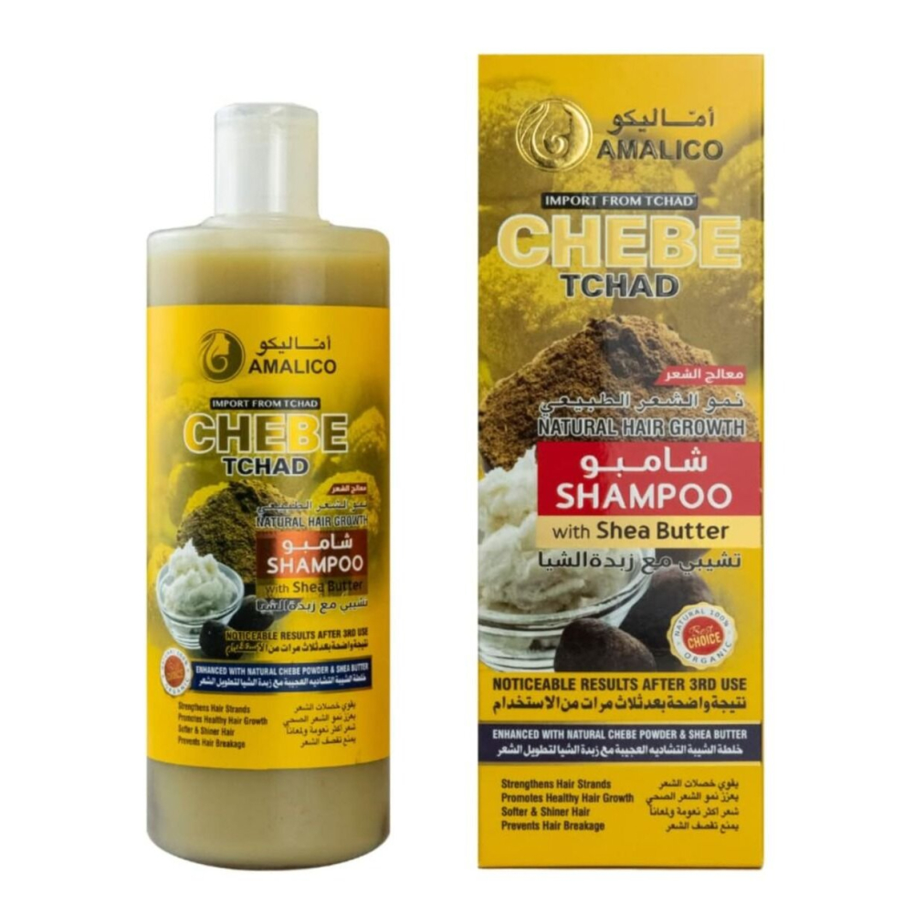 Chebe Shampoo for Hair Growth With Shea Butter Ready-to-use Formula Sulfate and Paraben-free 500ml