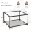 Casart Modern Glass Top Coffee Table Home Square Center Table Accent Sofa Side Table 2