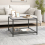Casart Modern Glass Top Coffee Table Home Square Center Table Accent Sofa Side Table 1