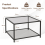 Casart Modern Glass Top Coffee Table Home Square Center Table Accent Sofa Side Table 2