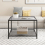 Casart Modern Glass Top Coffee Table Home Square Center Table Accent Sofa Side Table 7