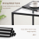 Casart Modern Glass Top Coffee Table Home Square Center Table Accent Sofa Side Table 5
