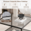 Casart Modern Glass Top Coffee Table Home Square Center Table Accent Sofa Side Table 4