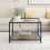Casart Modern Glass Top Coffee Table Home Square Center Table Accent Sofa Side Table 7