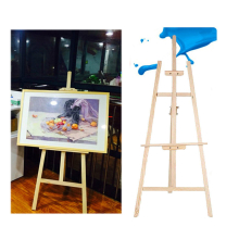 (1.5M) Easel Stand Studio Easel Adjustable Drawing Painting Holder Folding Art Stand for Wedding Wooden A-Frame Display Drawing Board for Painting