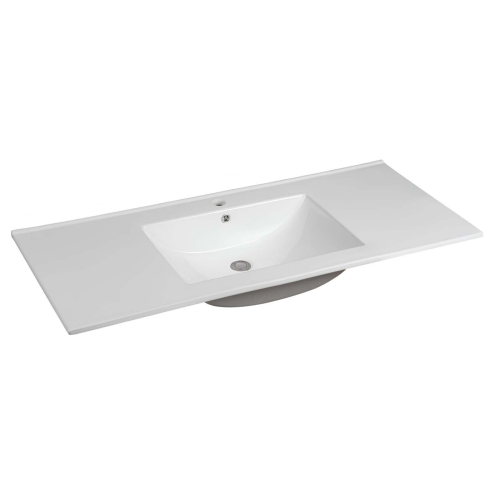 1200mm Bathroom Thin-Edge Inset Basin Sink & Overflow Ceramic Rectangular 2