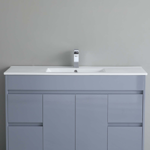1200mm Bathroom Thin-Edge Inset Basin Sink & Overflow Ceramic Rectangular 1
