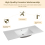 1200mm Bathroom Thin-Edge Inset Basin Sink & Overflow Ceramic Rectangular 4