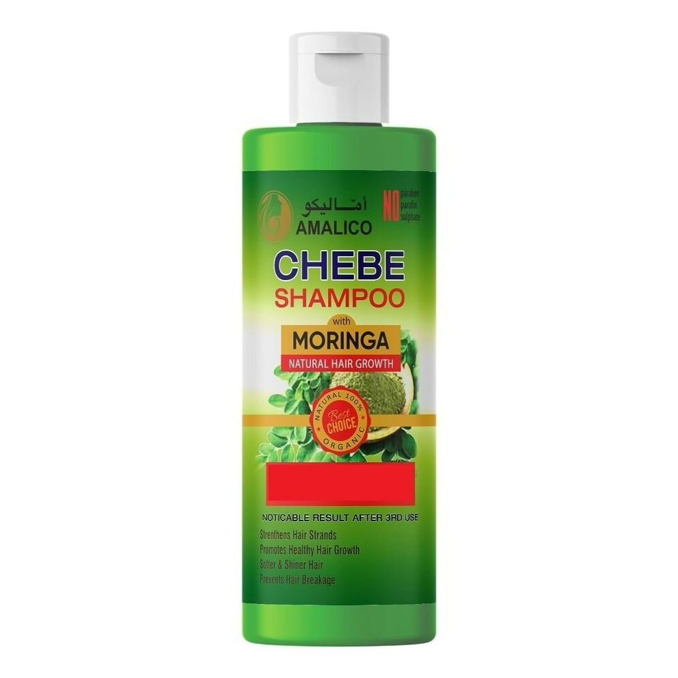 Amalico Moringa Hair Shampoo with Chebe Powder - Revitalizing Formula for Healthy and Lustrous Hair - 500ml
